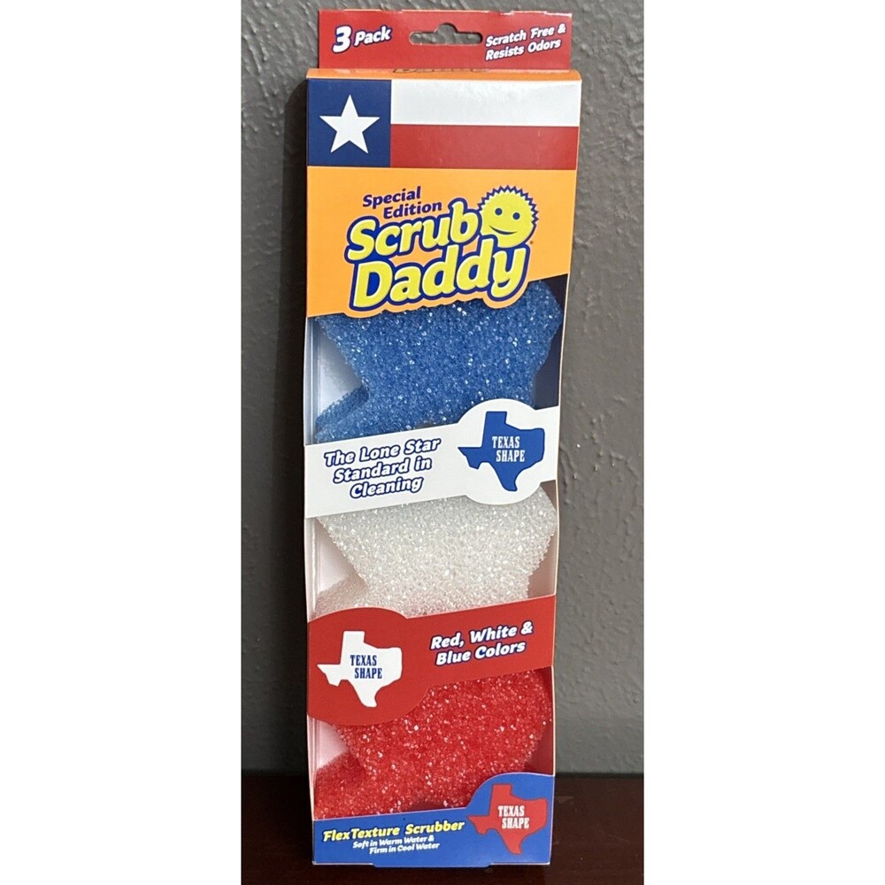 Scrub Daddy Special Texas Edition FlexTexture Scrubber 3-Pack Texas Shape